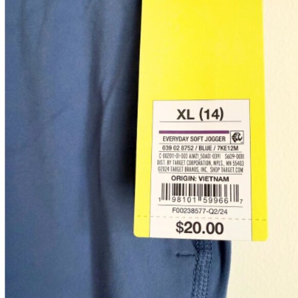 All in Motion | Everyday Soft Jogger Blue Size XL 14 NWT - Picture 7 of 7